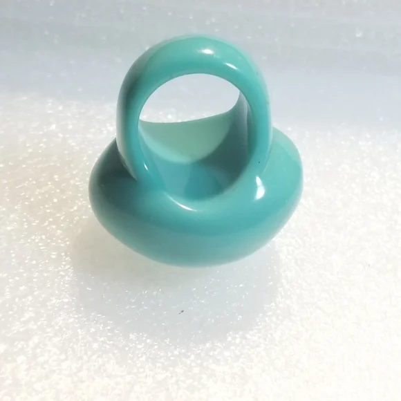 Seafoam Green Resin Mushroom Ring Size 8.5 - Picture 11 of 11